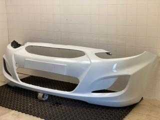 Бампер передний белый Хундай Акцент/Солярис Hyundai Accent 2014 года