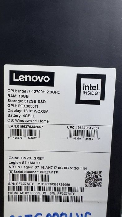 Lenovo Legion S7 16/AH7