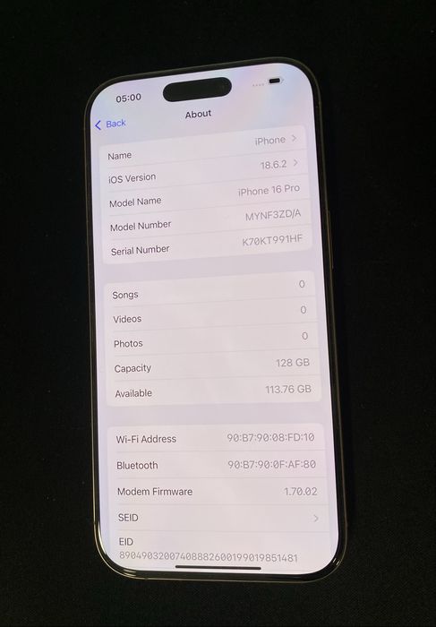 Apple iPhone 16 Pro 128Gb id-XXL3210