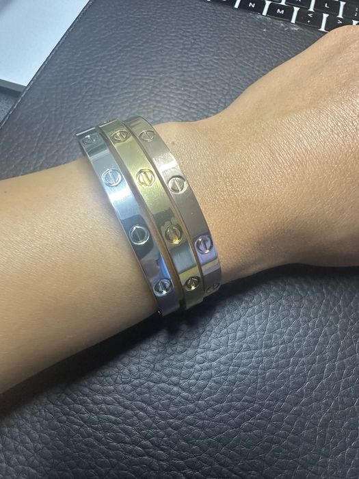 Brățara tip cartier placata cu aur