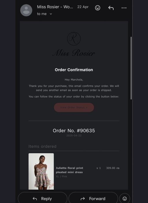 Оригинална рокля