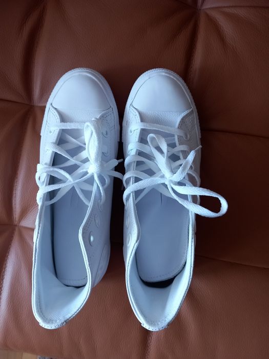 Tenisi PIELE Converse mid-high albi