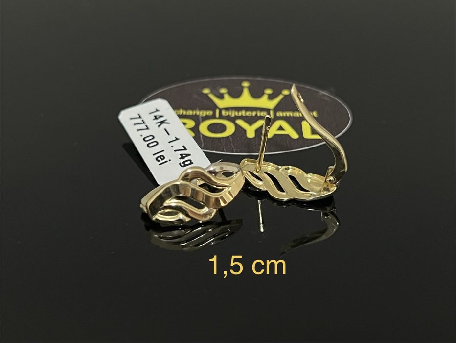 Bijuteria Royal CB : Cercei dama aur 14k 585   1,74 gr