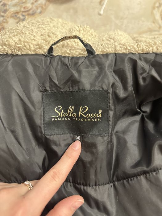 Черный длинный пуховик 50-52 размера