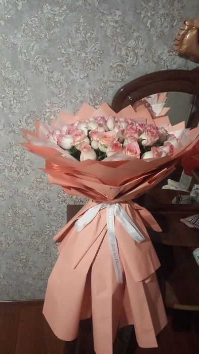 Цветы 51 роза ,15 мың