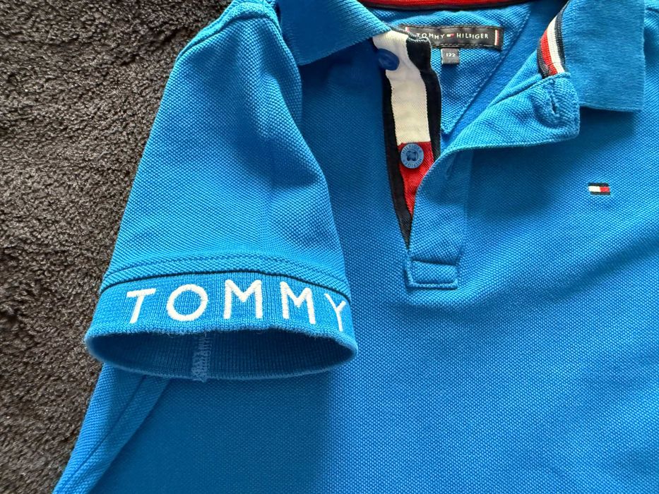 Tricou polo Tommy Hilfiger, pentru baieti, marime 7 ani - 122 cm