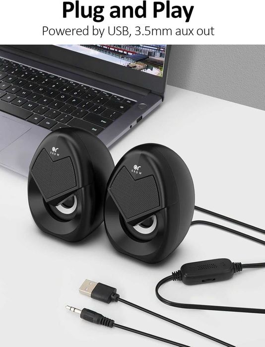 НОВИ! Компютърни тонколони, RGB, 10W, USB захранване