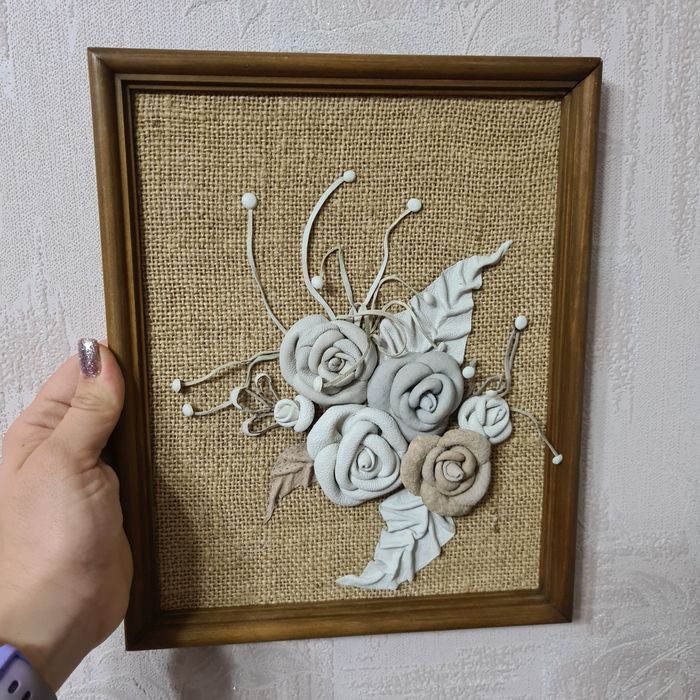 Декоративные картины из кожи