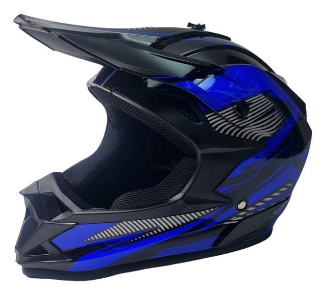 Мотокрос каска №3616 BLACK/BLUE