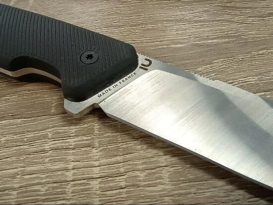 Cuțit fix 9cm Sika 90 Fr Grip Negru - produs resigilat Decathlon