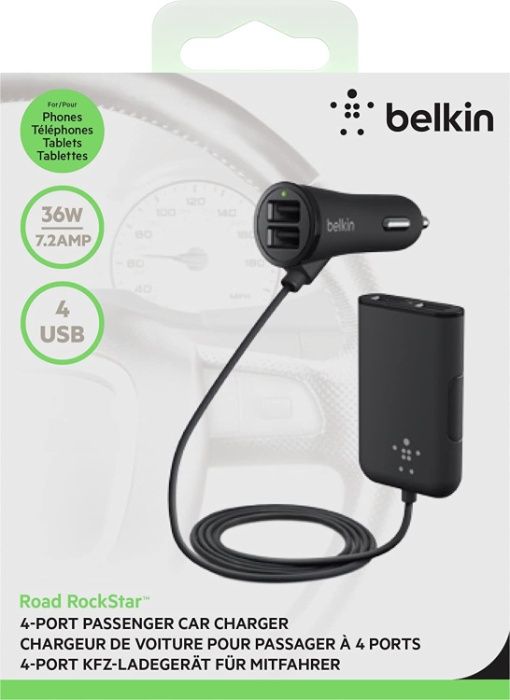 Belkin авто зарядно с 4 USB порта за лек автомобил, Германия