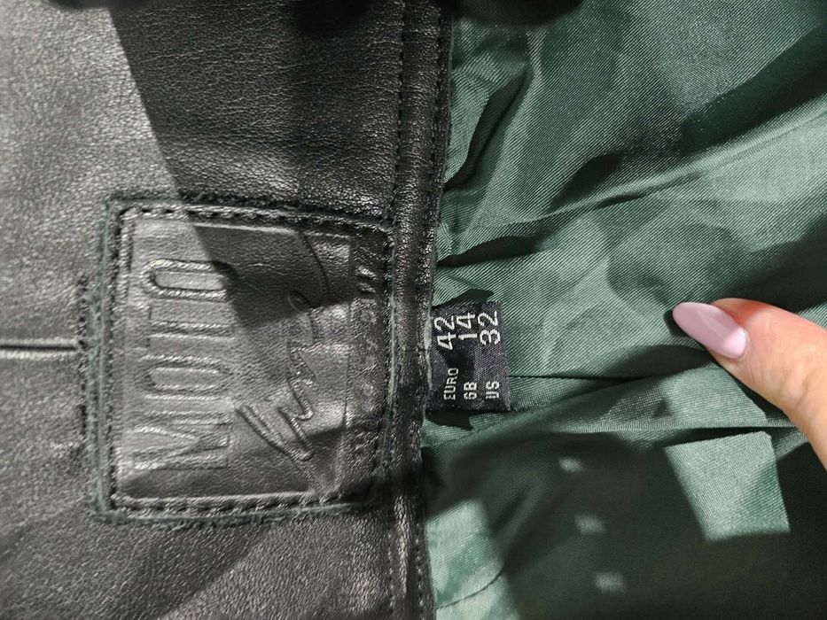 Мъжки кожен мото екип от две части яке и панталон