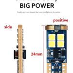 Лед крушки 2бр. за габарит T10-W5W 12LED 12V 3W- А 2930-3