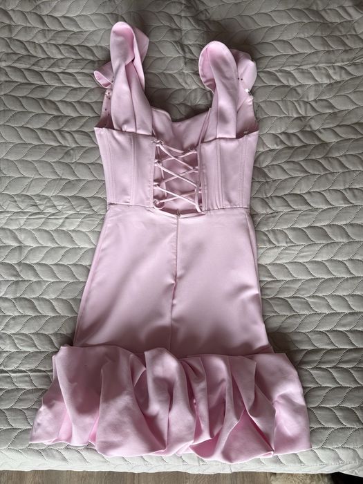 Уникална официална рокля-розова