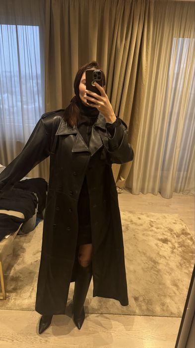 Trench din Piele 100 % Norina St - 38/M