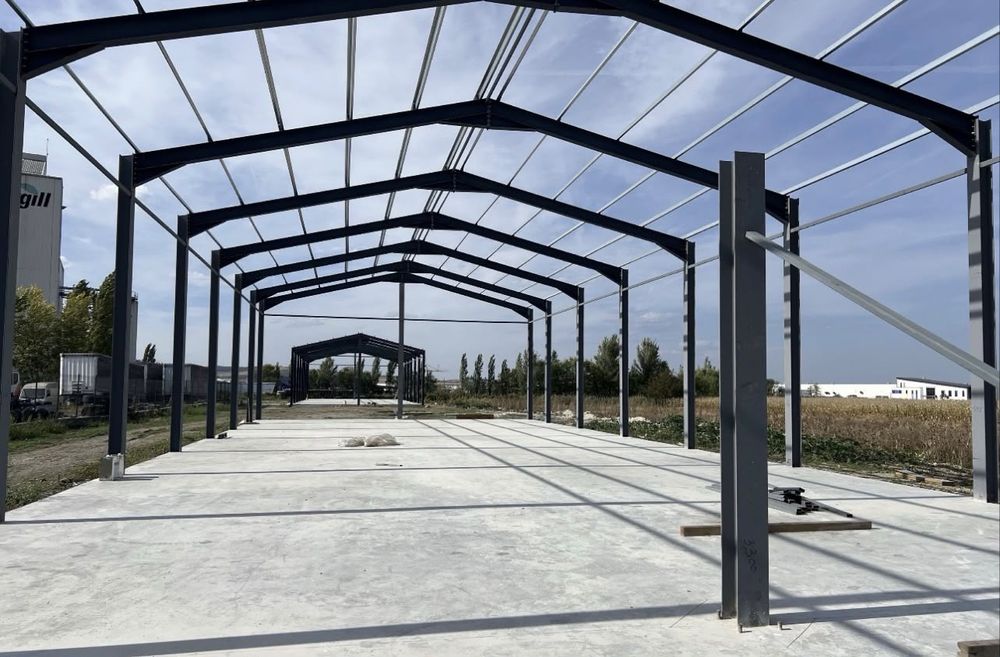 Vând hală metalică 10 m cu 30 m cu 4 m la streașină