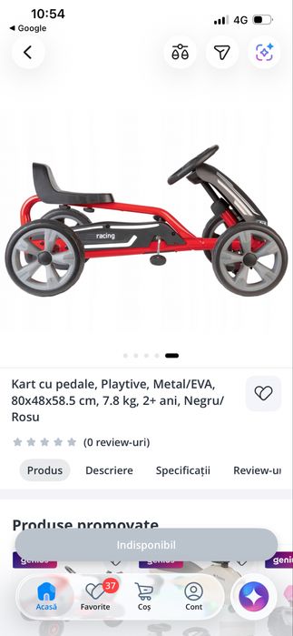 Kart pedale varta 2+