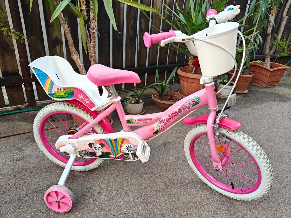 Bicicleta Roz Disney pentru copii