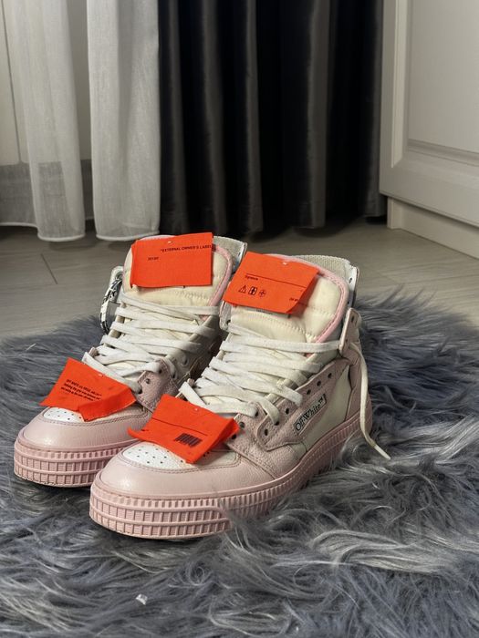 Off court 3.0 leather pink and white