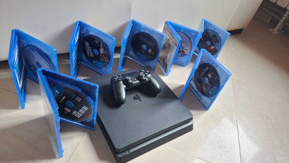 PlayStation 4 Slim / ps4 slim / 500GB + 7 Топ игри