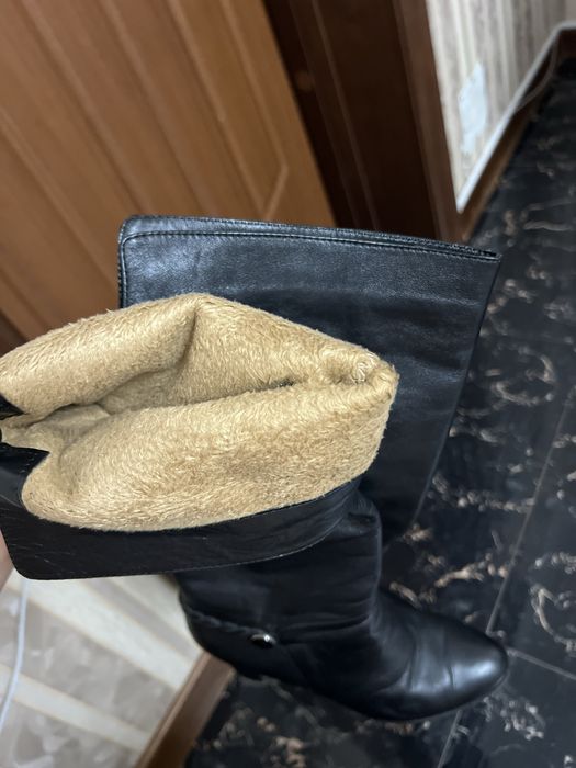 Кожанные демисезонные сапоги