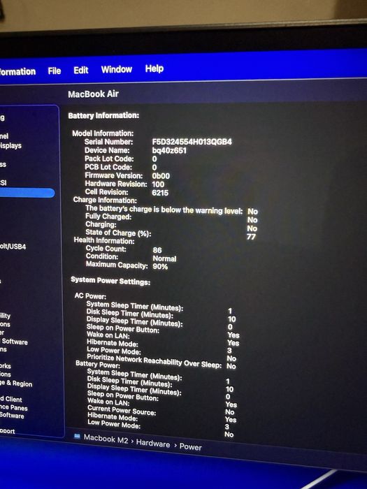 Macbook Air M2 2022
