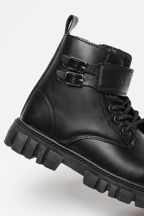 Ghete negre Big Star din piele ecologica copii, baieti, marimea 31