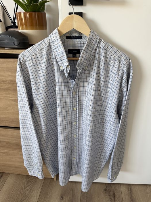 Camasa GANT Hill Twill Carouri Maneca Lunga Barbati | Marime XXL