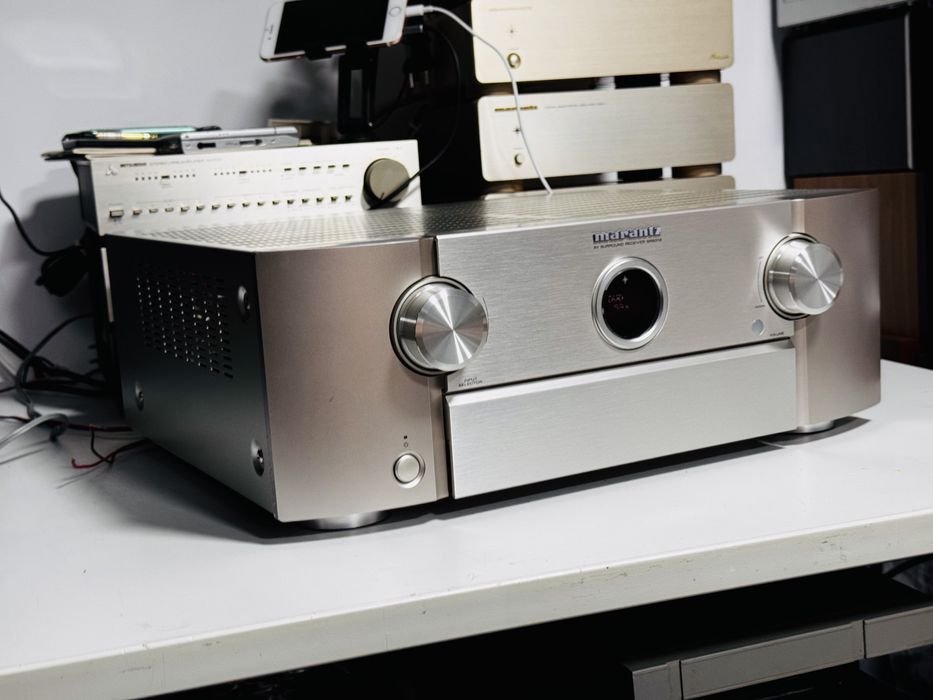Marantz SR6012 Silver-Gold DEFECT – Receiver AV 9.2, 9×110 W, Dolby Atmos, DTS:X, Audyssey XT32, HDMI 4K, HEOS, Wi-Fi, Bluetooth, AirPlay