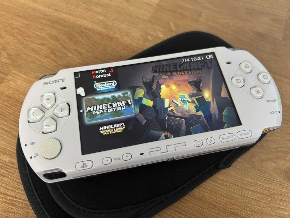 PSP 3000 Pearl White modată — alb perlat rar, garantie 12 luni | Japonia
