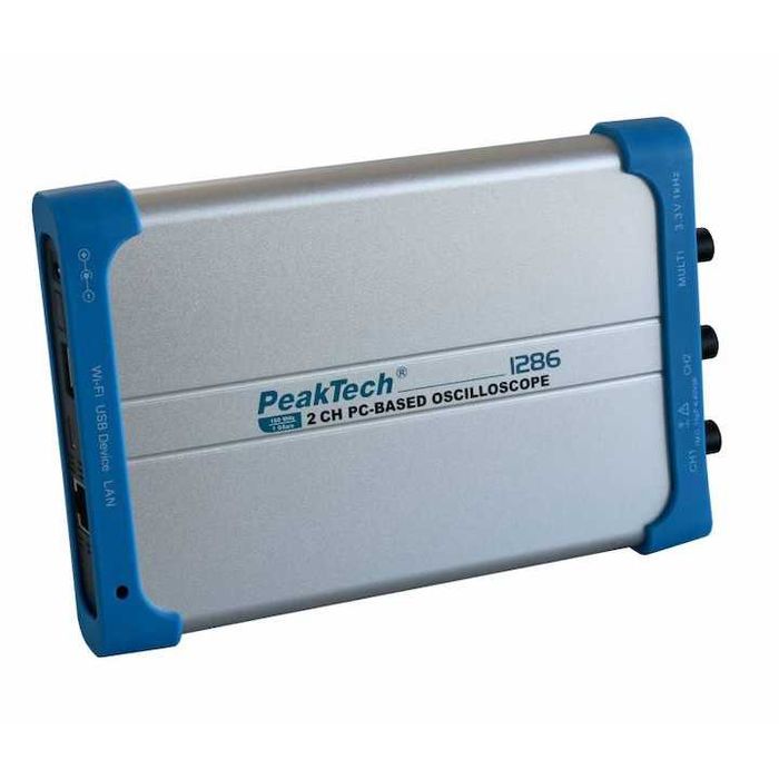 Interfață osciloscop PeakTech P1286, 2x100 MHz, 1 GS/s, USB/LAN, garanție până în 2028