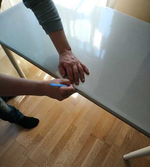 Мягкое стекло матовое рифленное для защиты поверхностей мебели