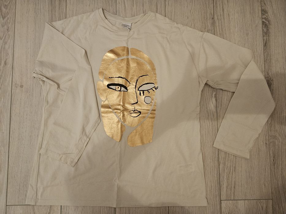 Bluze albe Zara cu maneca lunga, 164cm, 5 bucati