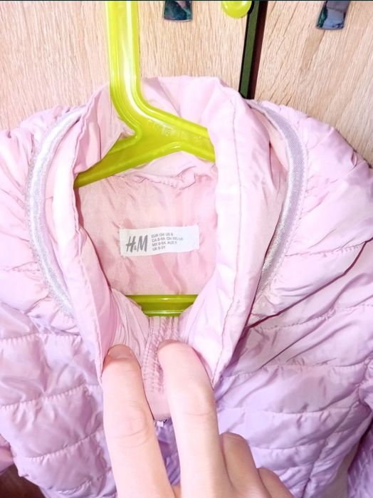geaca hm h&m roz toamna  iarna 8 9 ani, 134 cm fata fetite