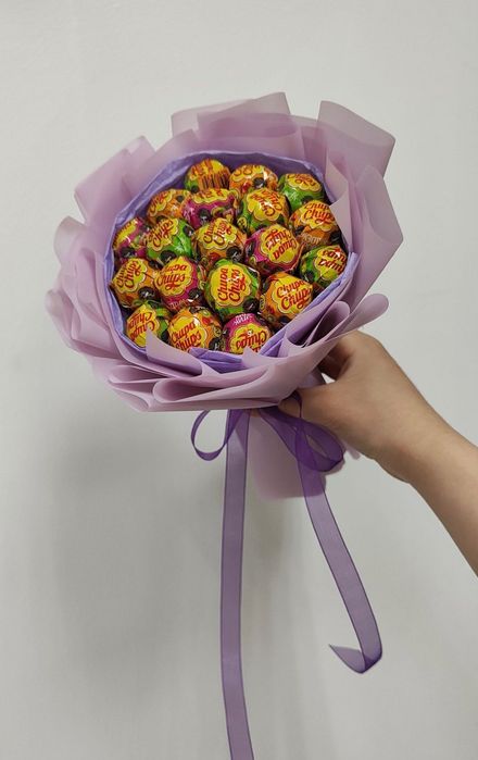 Продаю подарки сладкие и букеты из атласных лент
