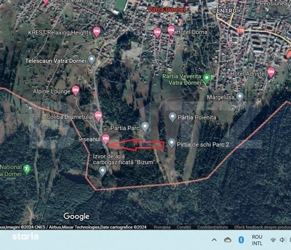 Teren intravilan, 2243 mp, zona Vatra Dornei