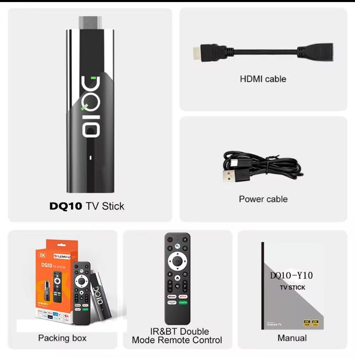 Smart Ip Tv Stick DQ 10 Android 13 configurat