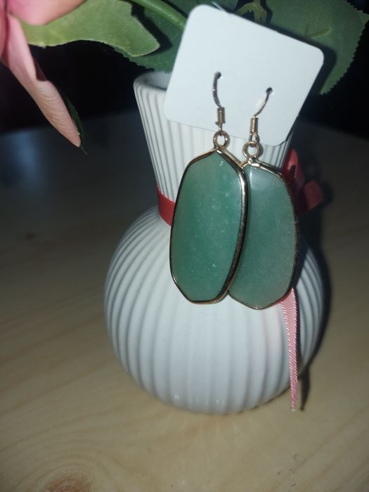 Cercei argint cu aventurin