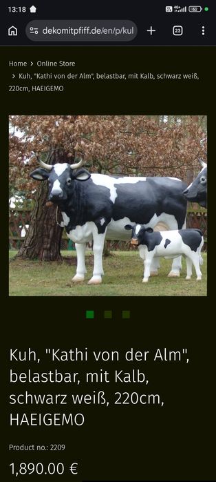 Декоративна крава с теле