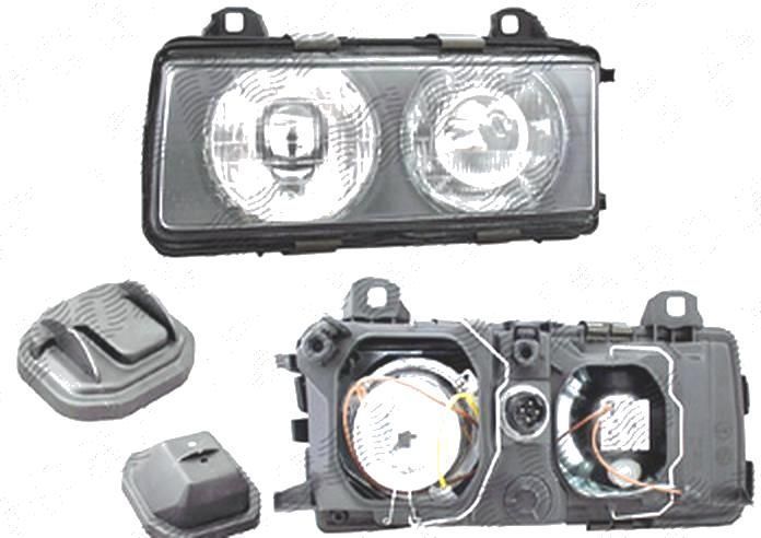 Far Bmw Seria 3 (E36), 12.1990-12.1994 (Fara Compact), fata, Stanga, H1+H1+W5W; manual/electric; fara motoras, Depo
