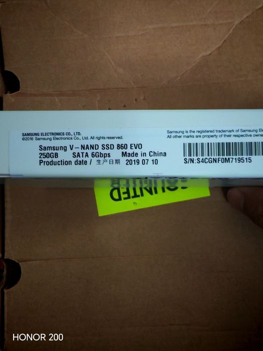 Samsung 860 evo 250gb sata ssd