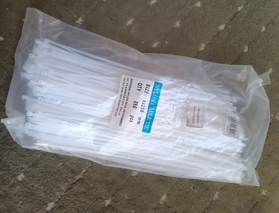 Optom Qisqichlar, neylon simli bog'ichlar, 250 dona,