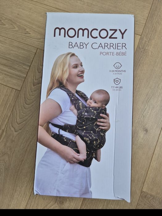 Marsupiu ergonomic Momcozy Baby Carrier, gri, 3-24 luni