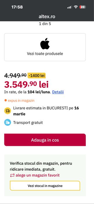 Macbook Air 13 inch achizitionat in 2025