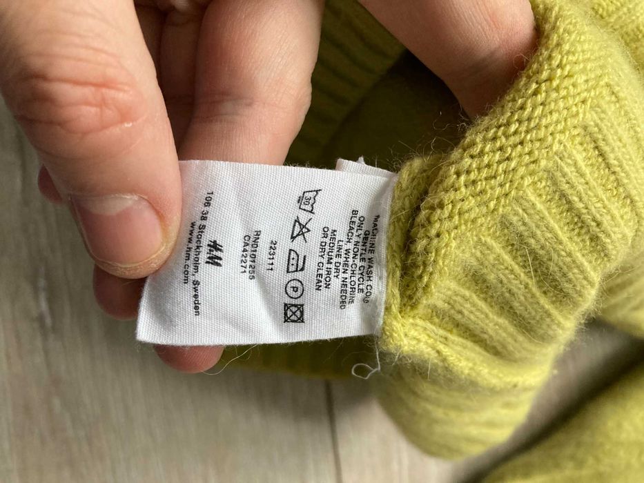 DIVIDED by H&M wool angora дамско поло вълна ангора пуловер 38