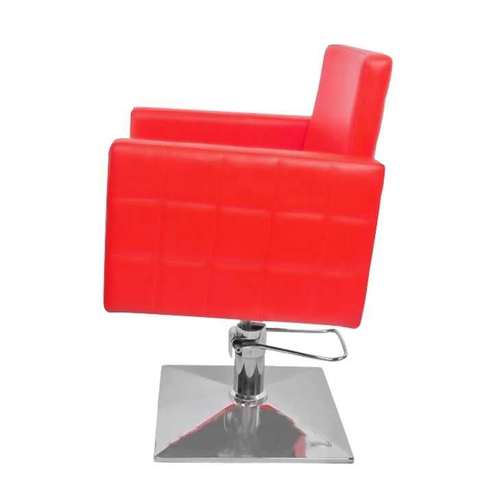Професионален фризьорски стол PA08F0 - бял/оранжев/червен/черно-червен