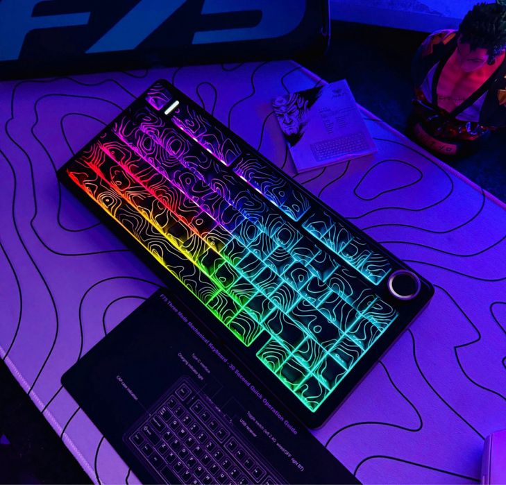 Tastatură mecanică gaming AULA F75 RGB, wireless, 75%