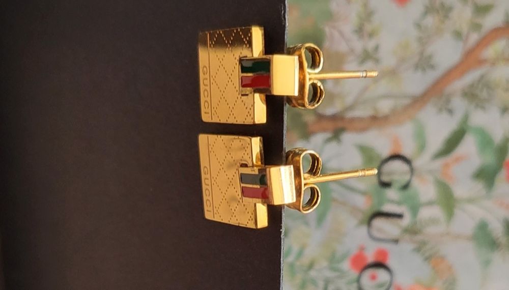 Gucci нови позлатени дамски обеци