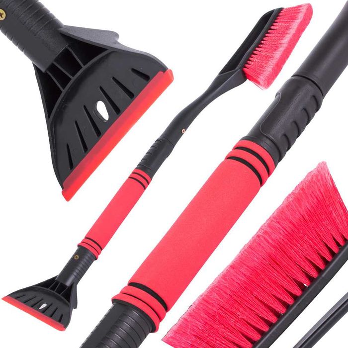 Racleta si perie 2 in 1 telescopica rosu sau albastru 72x86cm