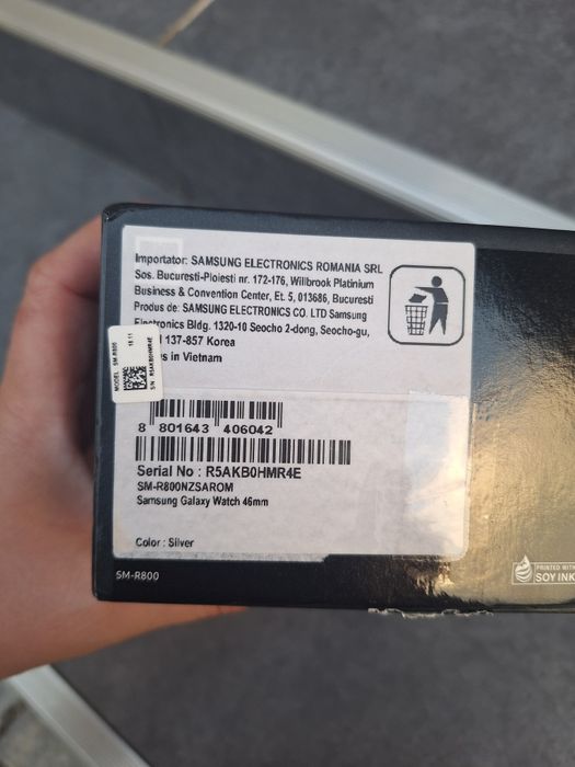 Smartwatch Samsung Galaxy Watch 46mm Silver (SM-R800)